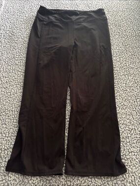 GAIAM Black Wide-Leg Pull-On Yoga Pants